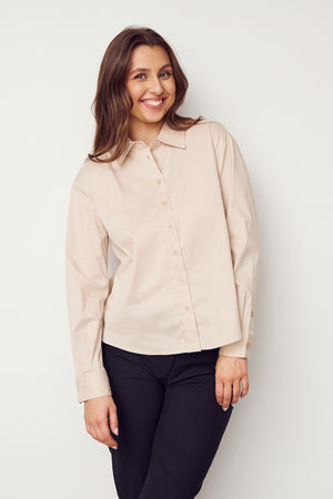 I SAY Sigga Basic Shirt Shirts 112 Sand
