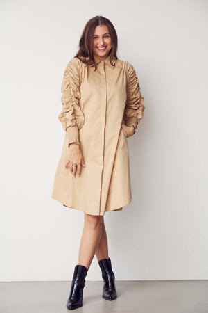 I SAY Sigga Deco Dress Dresses 102 Camel