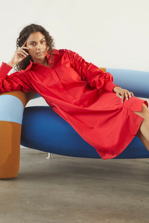 I SAY Sigga Deco Dress Dresses 432 Fresh Red