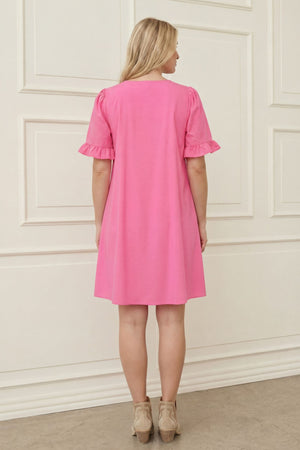 I SAY Sigga Flounce Dress Dresses 550 Fresh Pink