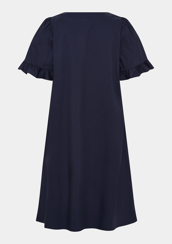 I SAY Sigga Flounce Dress Dresses 640 Navy