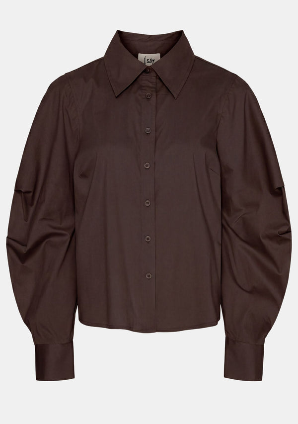 I SAY Sigga Sleeve Shirt Shirts 356 Dark brown