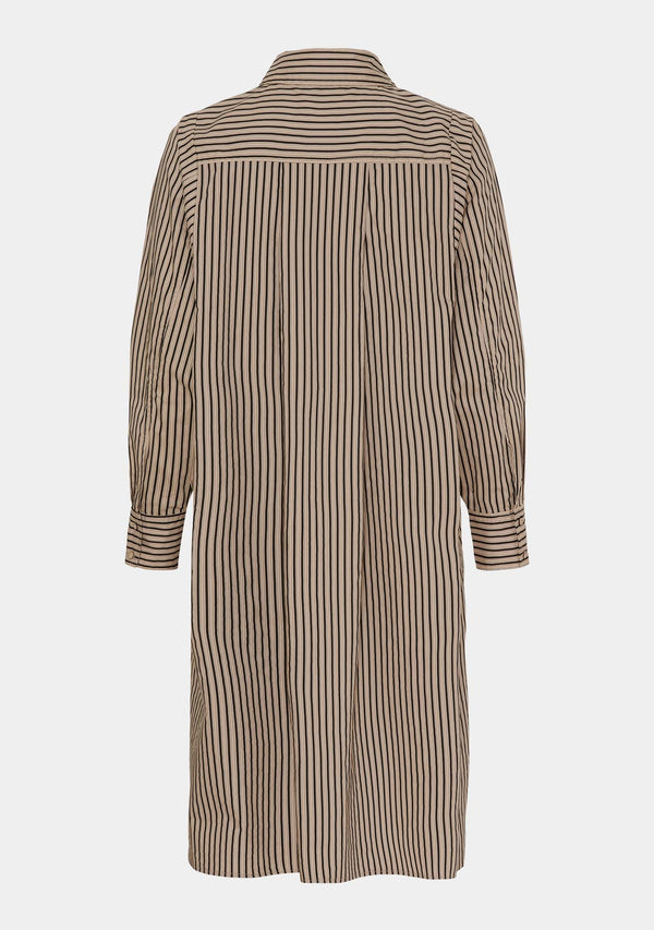 I SAY Sigga Striped Dress Dresses M09 Camel/Black Stripe