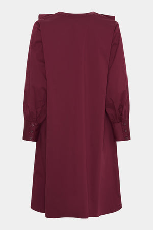 I SAY Sigga V-Flounce Dress Dresses 434 Wine