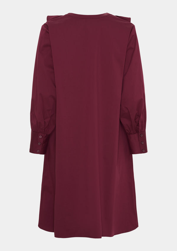 I SAY Sigga V-Flounce Dress Dresses 434 Wine