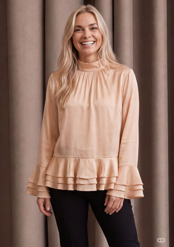 I SAY Steff Deco Blouse Blouses 146 Cream