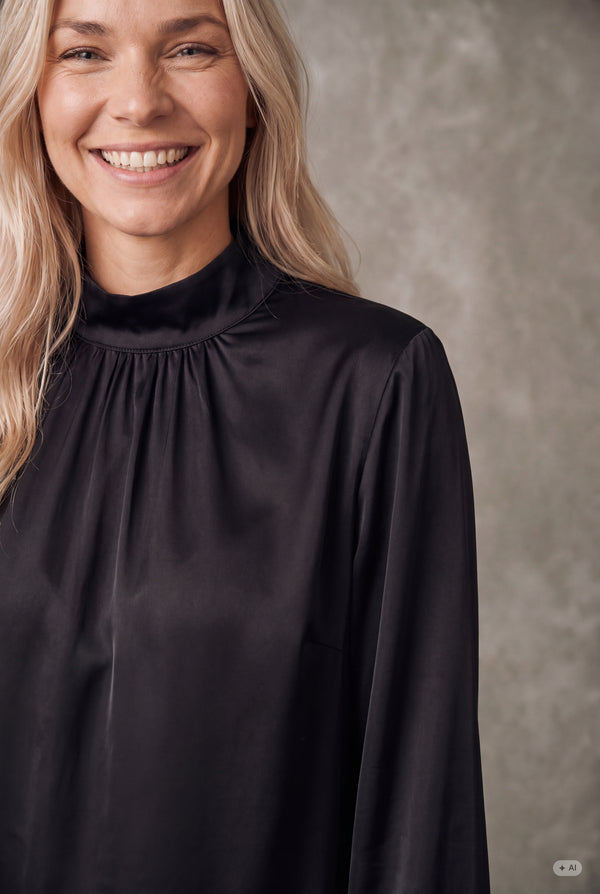 I SAY Steff Deco Blouse Blouses 900 Black