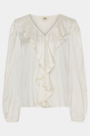 I SAY Steff Flounce Blouse Blouses 101 Broken White