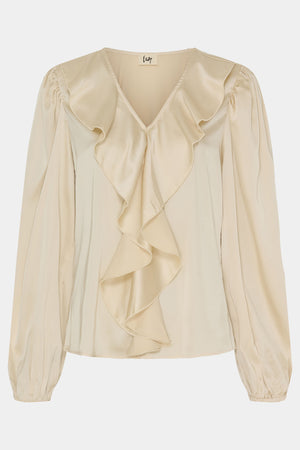 I SAY Steff Flounce Blouse Blouses 112 Sand