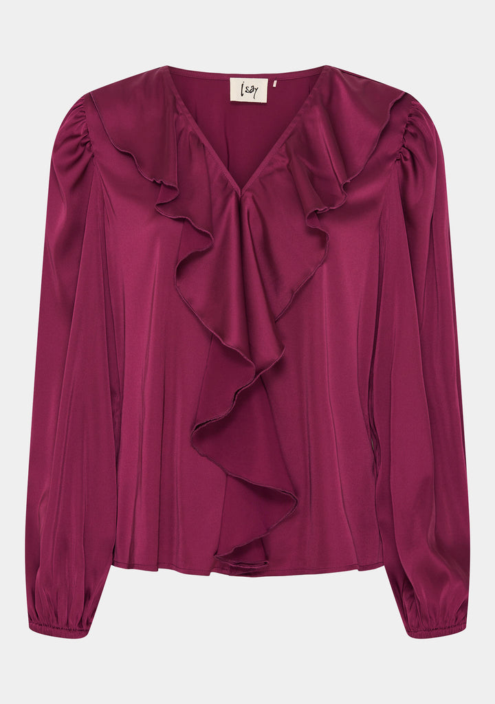 I SAY Steff Flounce Blouse Blouses 461 Rhododendron