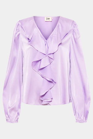 I SAY Steff Flounce Blouse Blouses 541 Purple Light