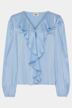 I SAY Steff Flounce Blouse Blouses 619 Light Blue