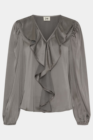 I SAY Steff Flounce Blouse Blouses 911 Grey