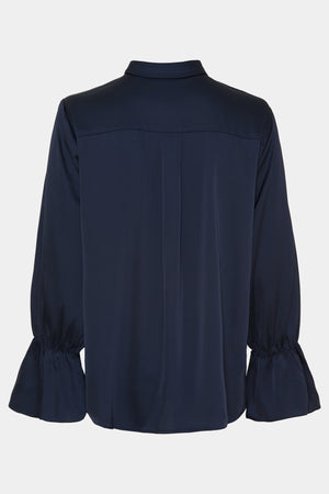 I SAY Steff Flounce Shirt Shirts 640 Navy