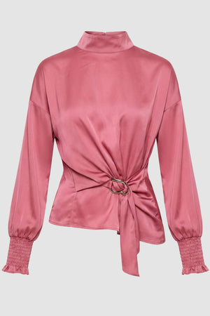I SAY Steff Highneck Blouse Blouses 402 Blush