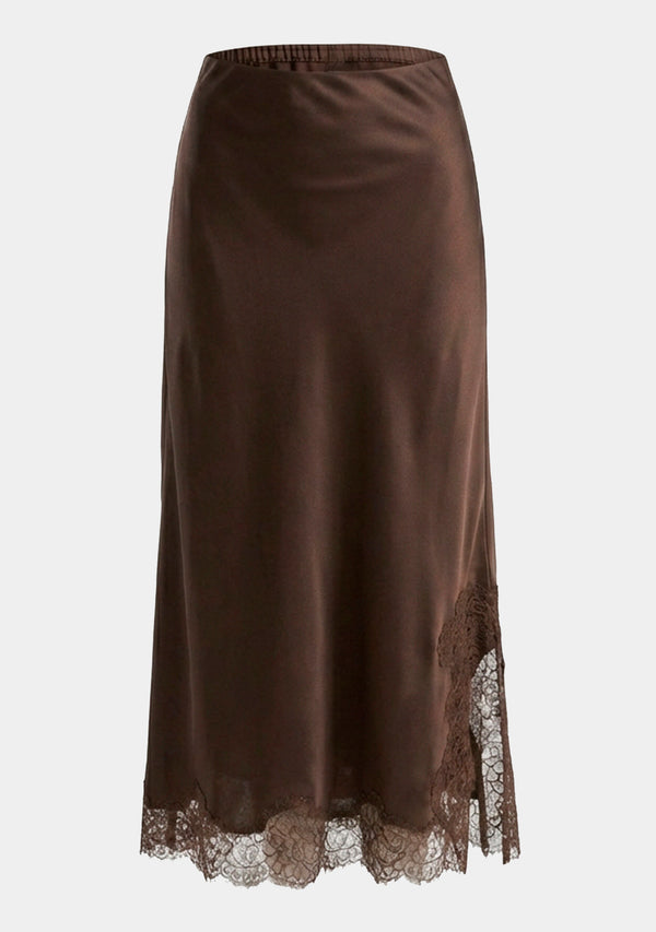 I SAY Steff Lace Skirt Skirts 356 Dark brown