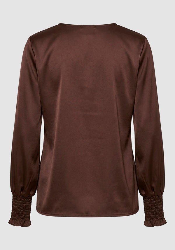 I SAY Steff Smock Blouse Blouses 356 Dark brown