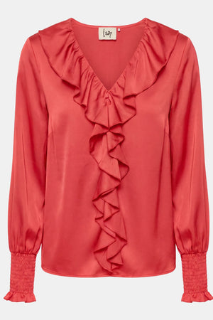 I SAY Steff Smock Blouse Blouses 404 Red