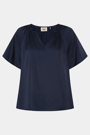 I SAY 	Steff s/s Blouse Blouses 640 Navy