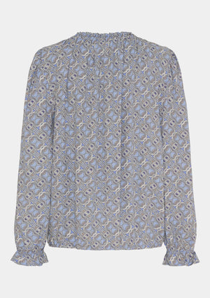I SAY Tanna Blouse Blouses M62 Blue Hourglass
