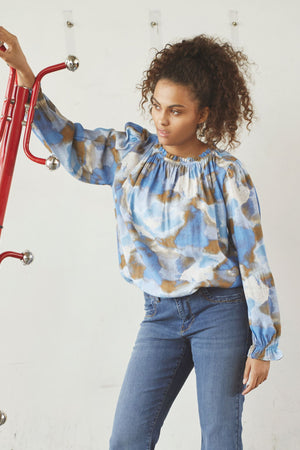 I SAY Tanna Printed Blouse Blouses N12 Spring Fresh
