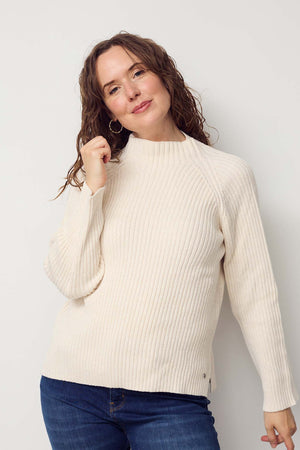 I SAY Tine Highneck Pullover Knitwear 172 Desert Melange