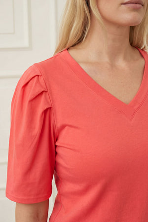 I SAY Tinni V-Neck T-Shirt T-Shirts 431 Raspberry