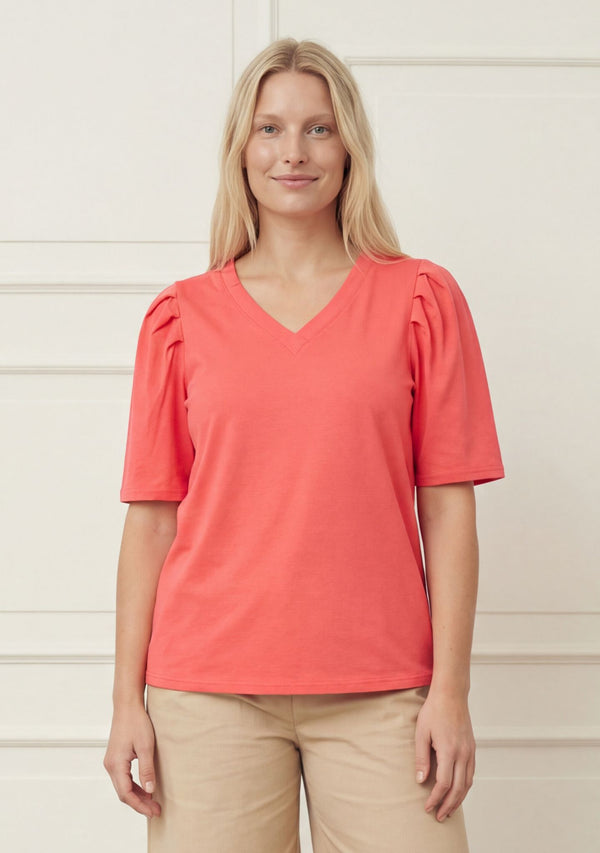 I SAY Tinni V-Neck T-Shirt T-Shirts 431 Raspberry