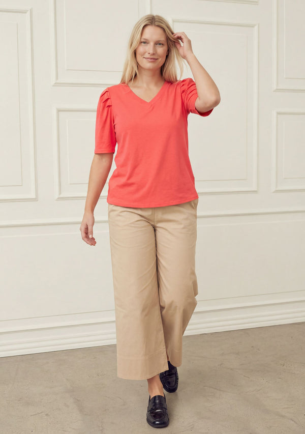 I SAY Tinni V-Neck T-Shirt T-Shirts 431 Raspberry