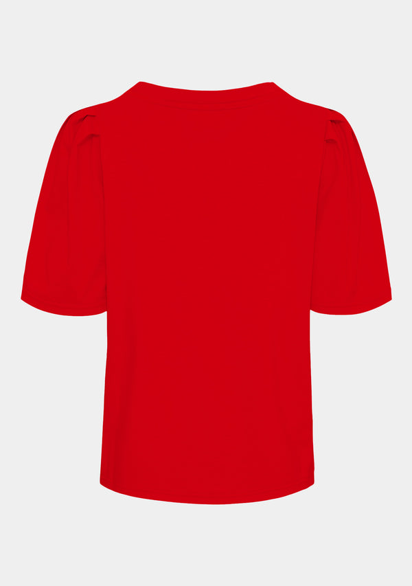 I SAY Tinni V-Neck T-Shirt T-Shirts 432 Fresh Red