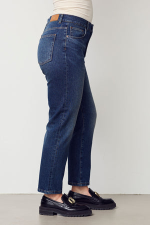I SAY Torino Cropped Jeans Pants M21 Dark Marble Denim