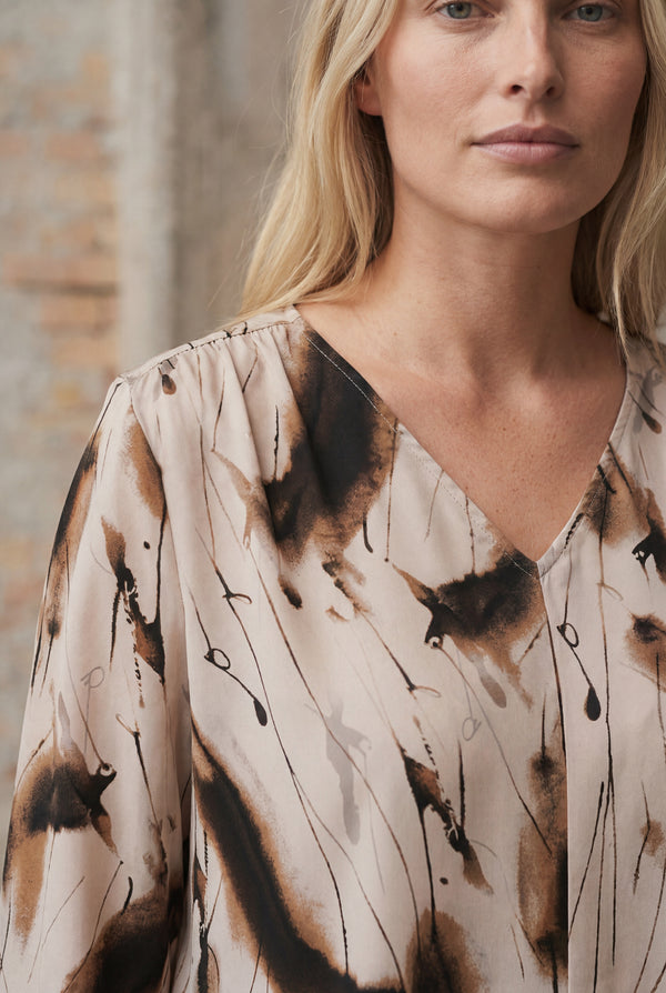 I SAY Venessa Blouse Blouses M11 Camel Drawing