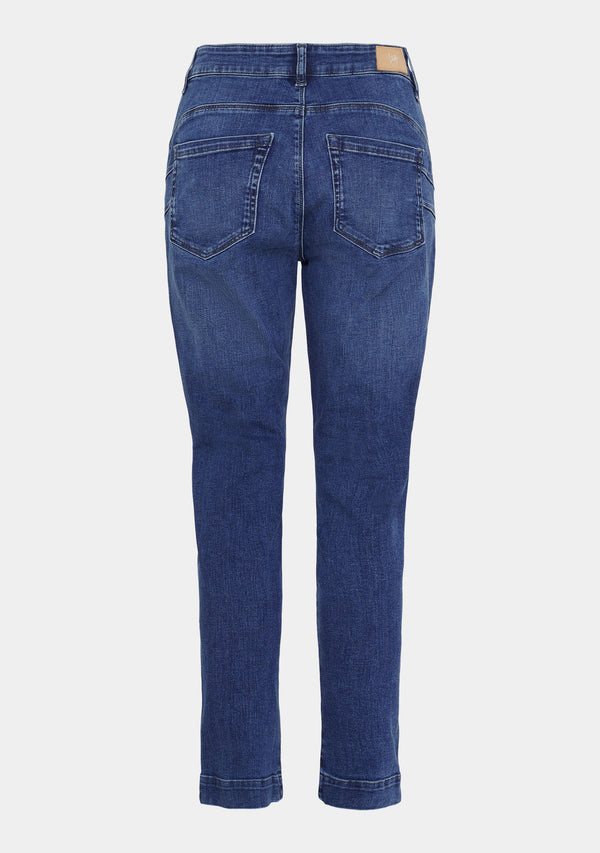 I SAY Verona Deco Jeans Pants 700 Mid Denim Wash