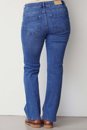 I SAY Verona Flare Jeans Pants 700 Mid Denim Wash