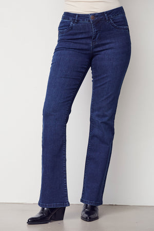 I SAY Verona Flare Jeans Pants K05 Dark Basic Wash