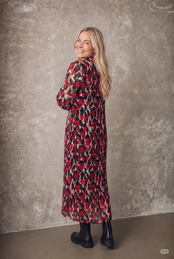I SAY Vibse Long Dress Dresses H89 Red Abstraction