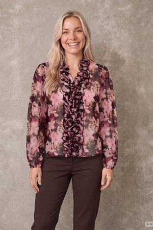 I SAY Vibse Ruffle Blouse Blouses 222 Flower