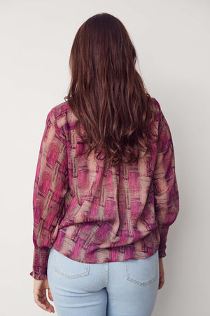 I SAY Vibse Shirt Shirts N04 Potato/Cerise Flow