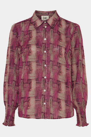 I SAY Vibse Shirt Shirts N04 Potato/Cerise Flow