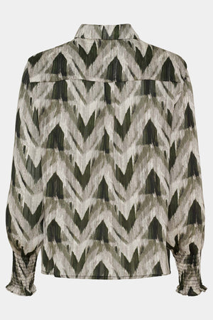 I SAY Vibse Shirt Shirts N11 Khaki ZigZag