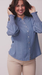 I SAY Ganja Shirt Shirts 616 Denim Blue