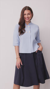 I SAY Jena Poncho Blouse Knitwear 619 Light Blue