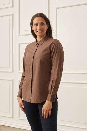I SAY Bellis Classic Shirt Shirts 356 Dark brown