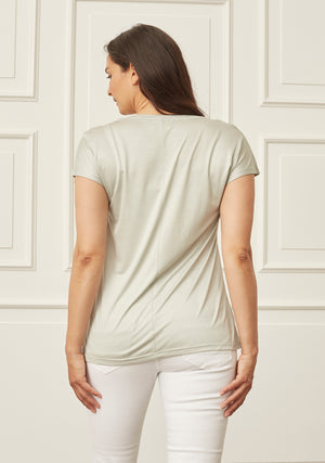 I SAY Nugga V-Neck T-Shirt T-Shirts 807 Light Mint