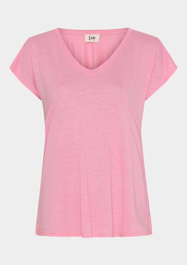 I SAY Tess V-Neck T-Shirt T-Shirts 516 Pink