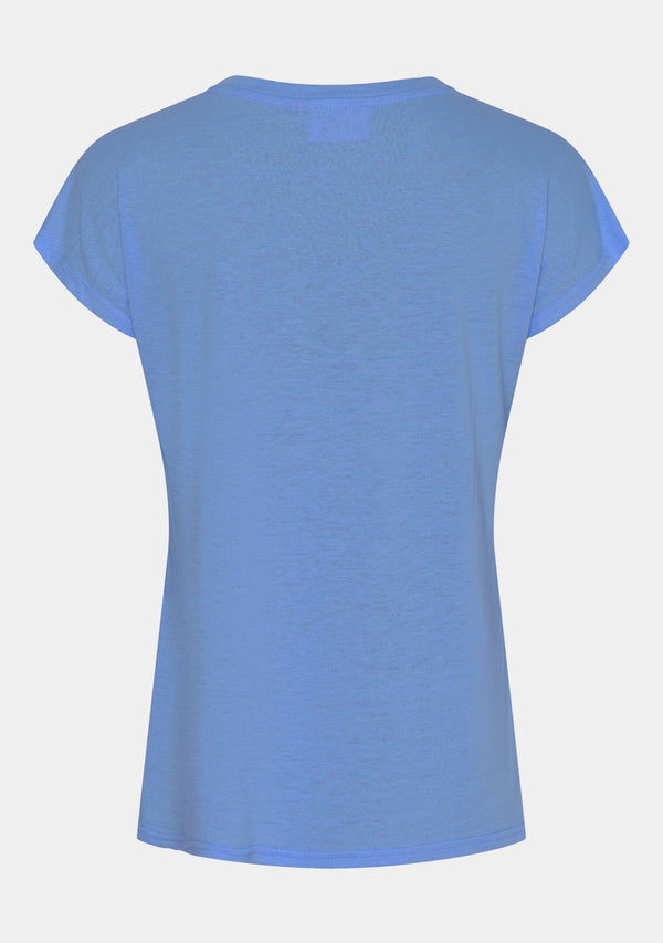 I SAY Tess V-Neck T-Shirt T-Shirts 645 Skyblue